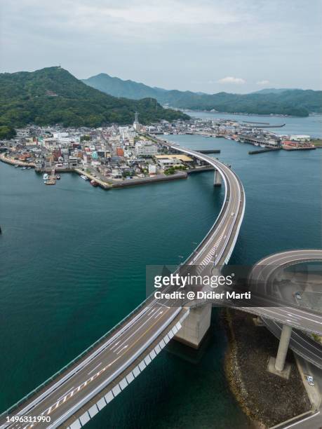 ushibuka haiya bridge in japan - didier marti stock pictures, royalty-free photos & images