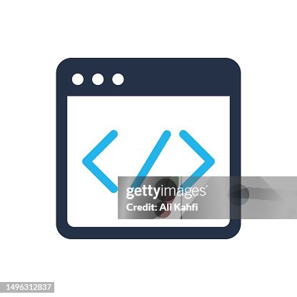 Coding icon. Solid icon vector illustration. For website design, logo, app, template, ui, etc. Coding icon. Solid icon vector illustration. For website design, logo, app, template, ui, etc.