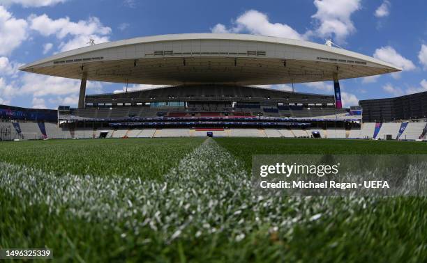 General view of the Ataturk Olympic Stadium ahead of the UEFA Champions League 2022/23 final on June 06, 2023 in Istanbul, Turkey.