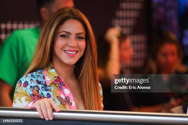 Shakira attends during the F1 Grand Prix of Spain at Circuit de Barcelona-Catalunya on June 04, 2023 in Barcelona, Spain.