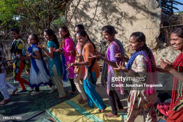 January 29, 2017: Young girls take part in programs organized by a local NGO with a mission to help prevent child marriage. January 29, 2017 In...