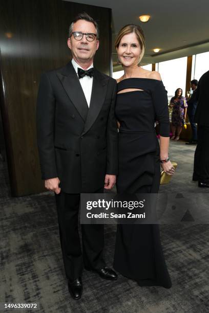 Paul Touw and Kirsten Touw attend the French-American Foundation - United States Gala 2023 at The Rainbow Room on June 05, 2023 in New York City.