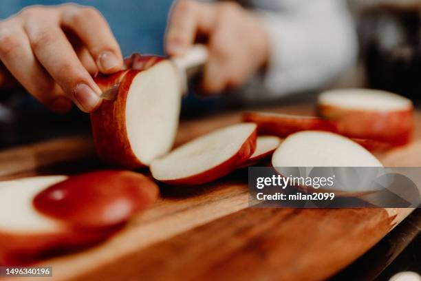 apple - chopped food stock pictures, royalty-free photos & images