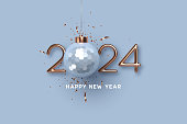 2024 New Year greeting cards, flyers, posters.