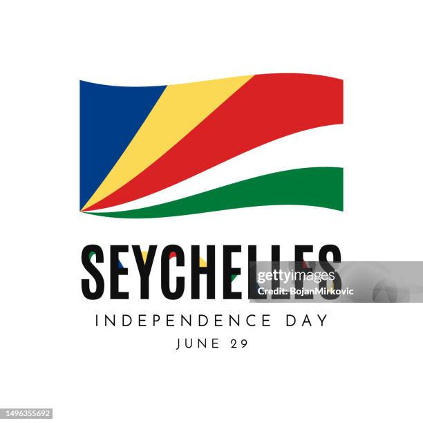 seychelles independence day, june 29. vector - seychelles stock illustrations