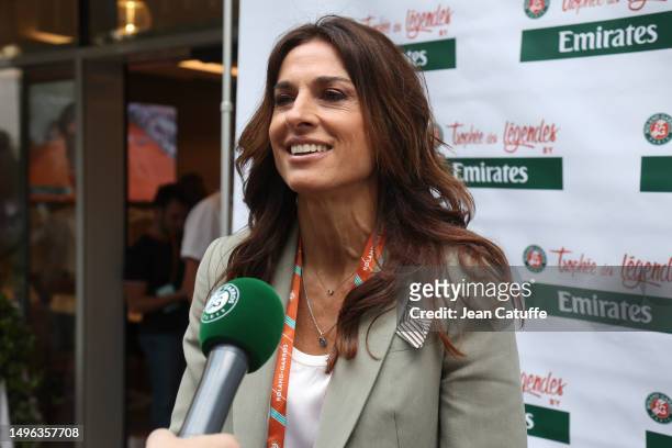 Gabriela Sabatini of Argentina attends the media day for the 2023 Trophy of Legends during the 2023 French Open at Stade Roland Garros on June 5,...