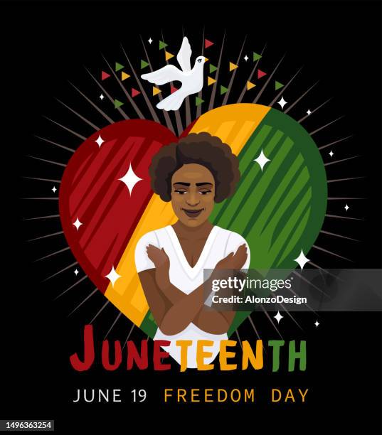 juneteenth celebration. juneteenth independence day. - juneteenth stock illustrations