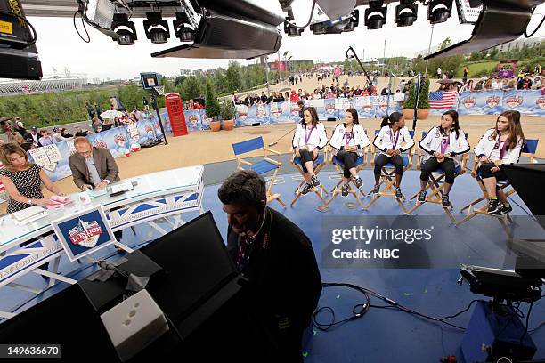 Savannah Guthrie, Matt Lauer, Jordyn Wieber, Aly Raisman, Gabby Douglas, Kyla Ross, McKayla Maroney --