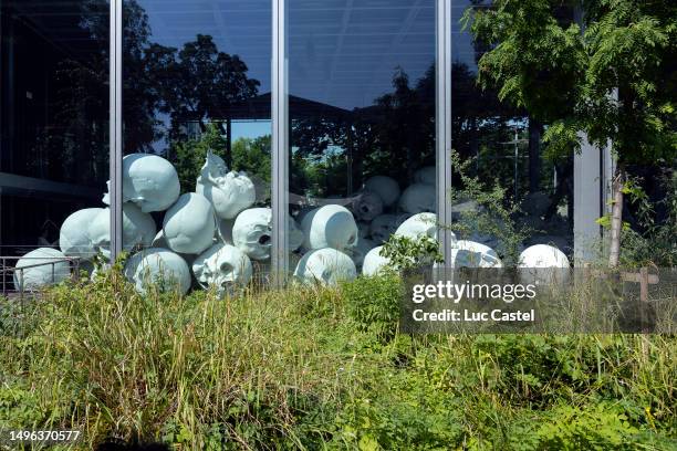 General View of the Work Mass, 2017 of Artist Ron Mueck at Fondation Cartier on June 06, 2023 in Paris, France.