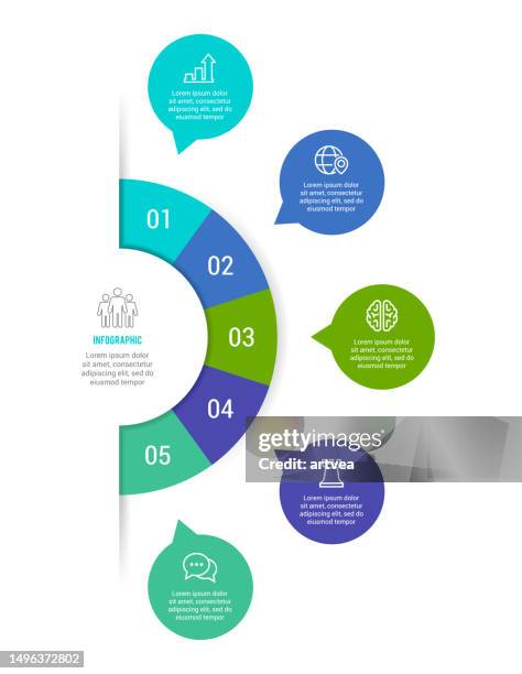 infographic element - number 5 stock illustrations