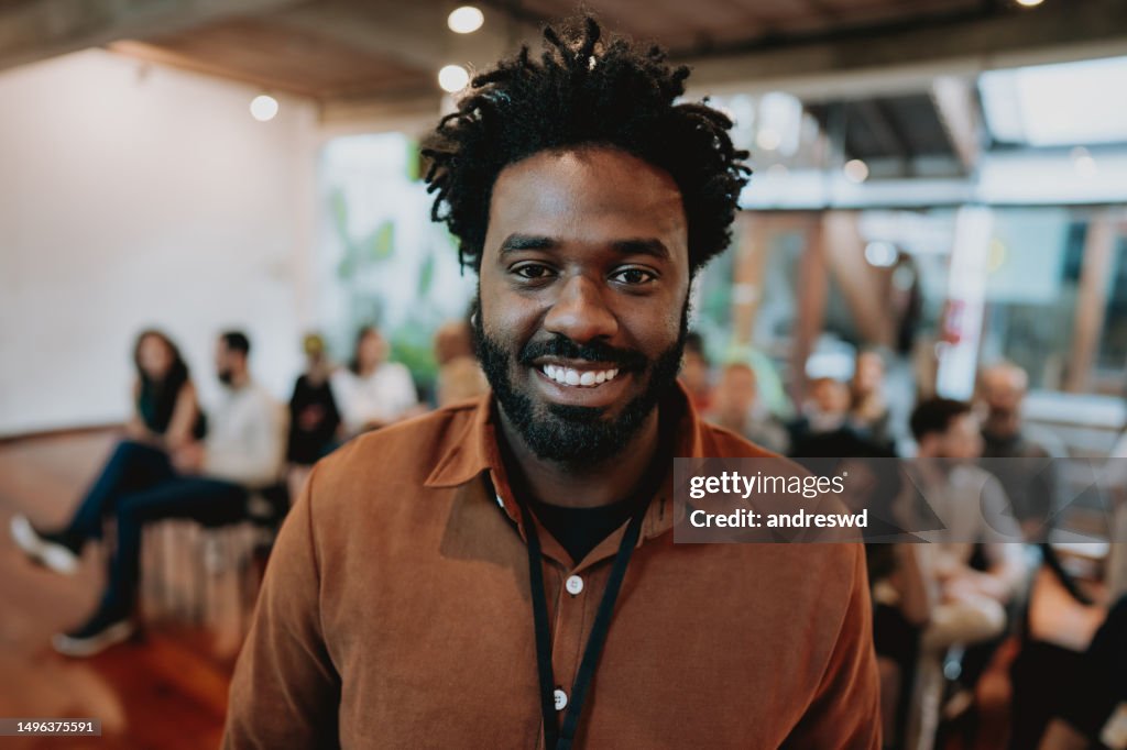 Portrait of a man at the business conference