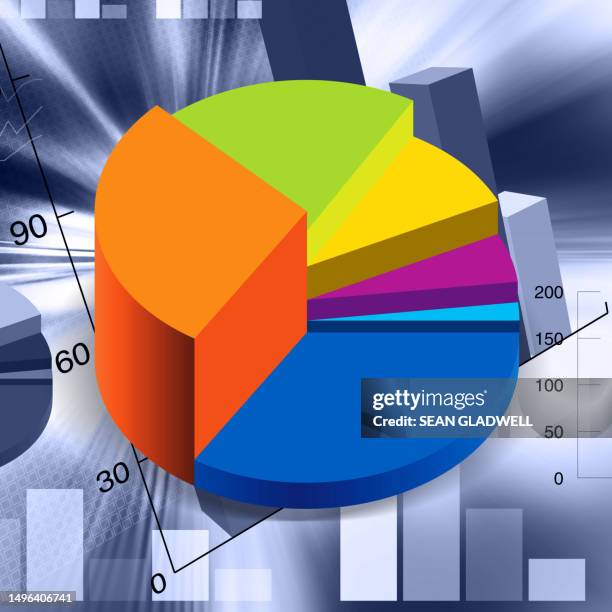 pie chart illustration - icons stock pictures, royalty-free photos & images