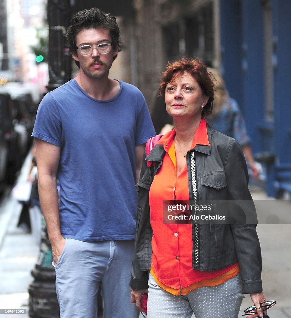 Susan Sarandon & Jonathan Bricklin Sighting In New York City - July 29, 2012