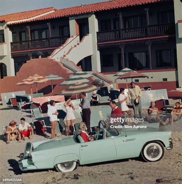 Guests at the La Jolla Beach and Tennis Club, La Jolla, San Diego, 1955.