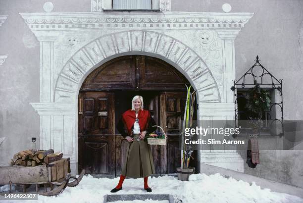 Didi Fenton in St. Moritz, Switzerland, 1989.