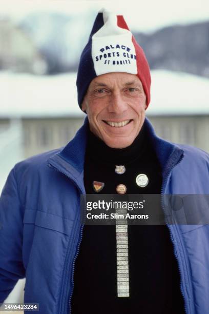 Richard Powell of Palm Beach on the slopes in St. Moritz, Switzerland, 1983.