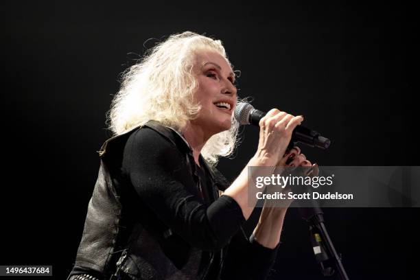 Rock and Roll Hall of Fame singer Deborah Harry of Blondie performs onstage at 2023 Coachella Valley Music and Arts Festival on April 21, 2023 in...