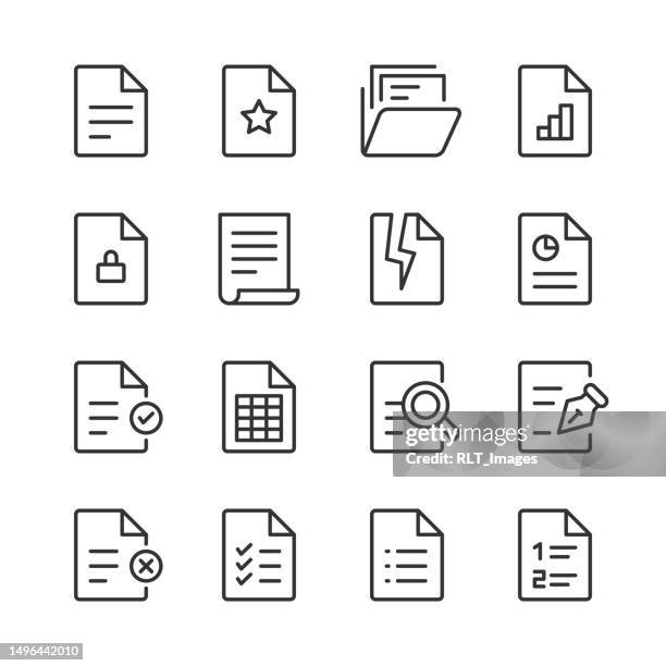 document icons — monoline series - the x files stock illustrations