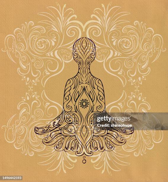 perfect balance - breathing exercise work stock illustrations