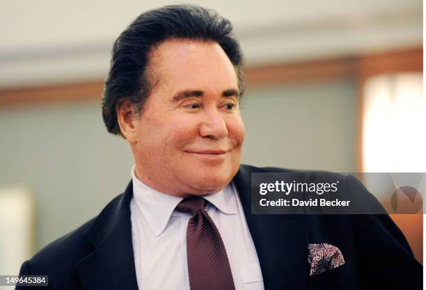 Entertainer Wayne Newton appears during a court recess at court hearing at the Clark County Regional Justice Center on August 1, 2012 in Las Vegas,...