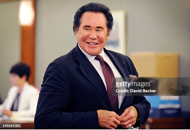 Entertainer Wayne Newton appears during a court recess at a court hearing at the Clark County Regional Justice Center on August 1, 2012 in Las Vegas,...