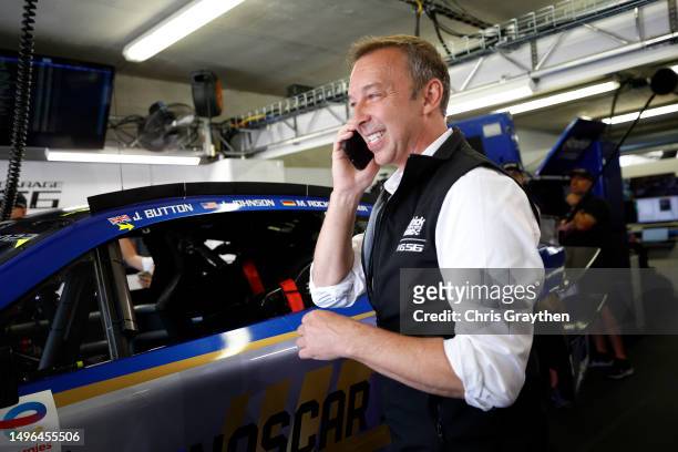 Chad Knaus of the NASCAR Next Gen Chevrolet ZL1 looks on during practice pit stops prior to the 100th anniversary of the 24 Hours of Le Mans at the...