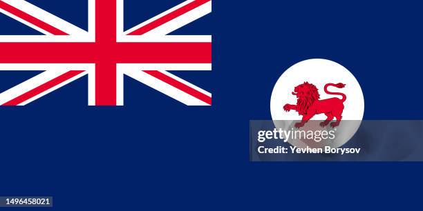 tasmania island state simple flag. australian state flag - tasmania-flag stockfoto's en -beelden