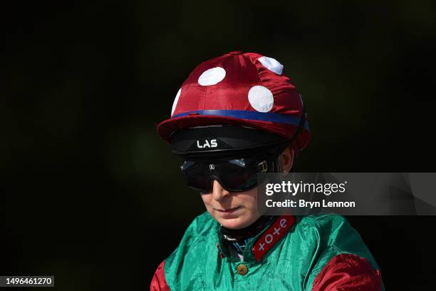 Millie Wannacott riding Arlecchino's Star makes her way to the start of the Download Fitzdares for Free Race Streaming Handicap at Lingfield Park on...