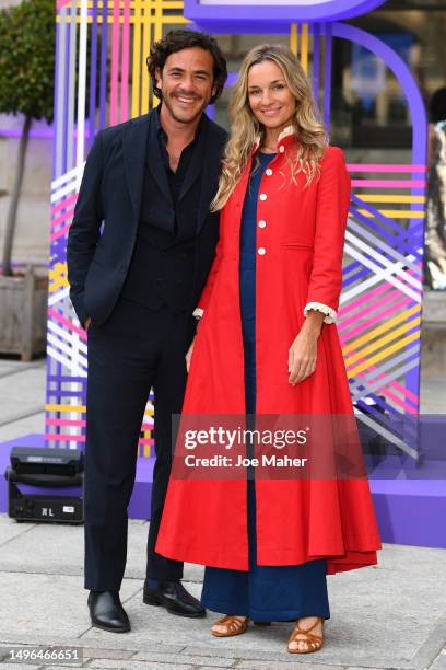 Jack Savoretti and Jemma Powell attend the 2023 Royal Academy of Arts Summer Preview Party at Royal Academy of Arts on June 06, 2023 in London,...