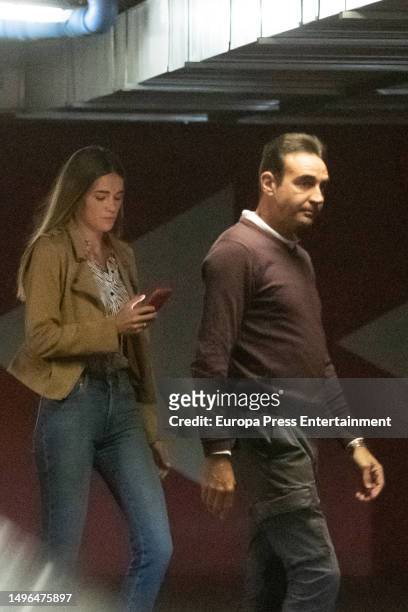 Enrique Ponce and Ana Soria leave the hotel where they are staying on May 24 in Madrid, Spain.
