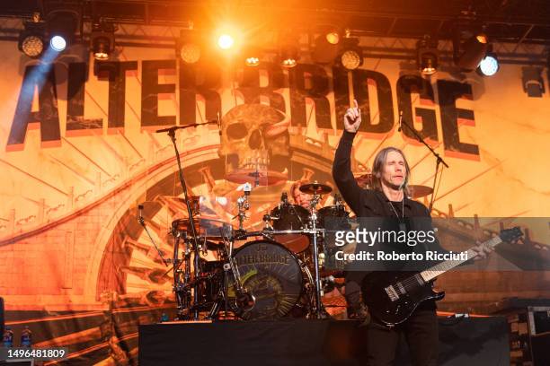 Myles Kennedy of Alter Bridge performs on stage at O2 Academy Edinburgh on June 06, 2023 in Edinburgh, Scotland.