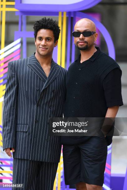 Marcelino Sambe and Solomon Goldin attend the 2023 Royal Academy of Arts Summer Preview Party at Royal Academy of Arts on June 06, 2023 in London,...