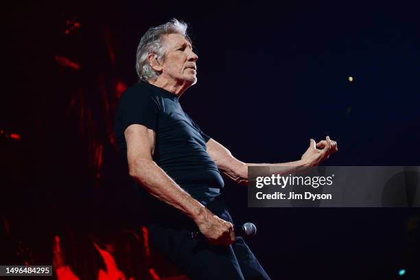 Roger Waters performs on stage at The O2 Arena during the 'This is Not A Drill' tour, on June 06, 2023 in London, England.