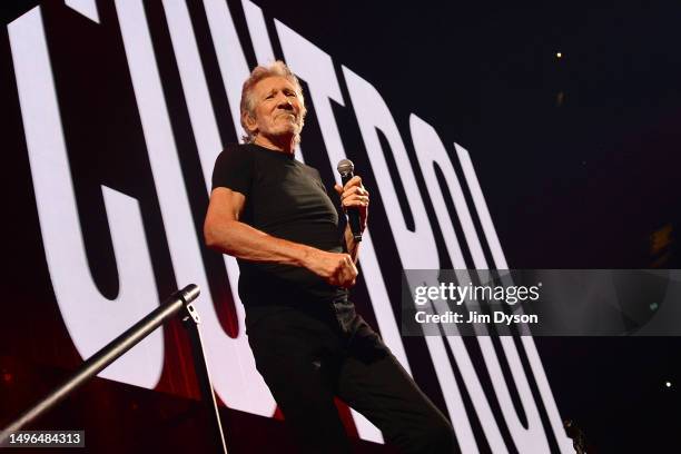 Roger Waters performs on stage at The O2 Arena during the 'This is Not A Drill' tour, on June 06, 2023 in London, England.