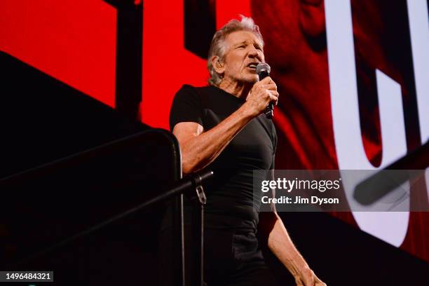 Roger Waters performs on stage at The O2 Arena during the 'This is Not A Drill' tour, on June 06, 2023 in London, England.