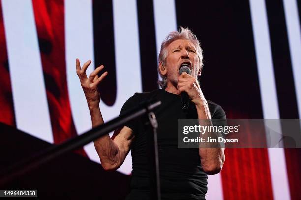 Roger Waters performs on stage at The O2 Arena during the 'This is Not A Drill' tour, on June 06, 2023 in London, England.