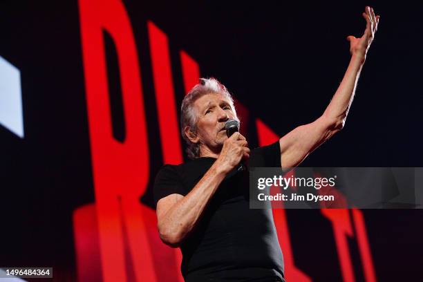 Roger Waters performs on stage at The O2 Arena during the 'This is Not A Drill' tour, on June 06, 2023 in London, England.