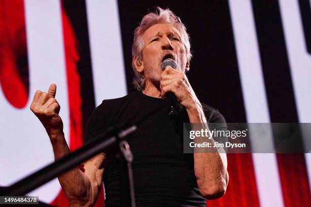 Roger Waters performs on stage at The O2 Arena during the 'This is Not A Drill' tour, on June 06, 2023 in London, England.