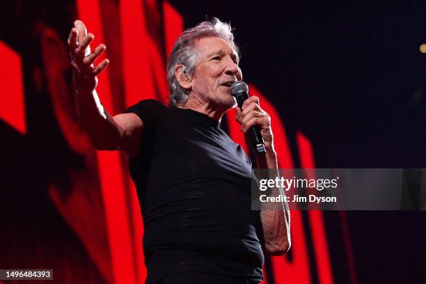 Roger Waters performs on stage at The O2 Arena during the 'This is Not A Drill' tour, on June 06, 2023 in London, England.