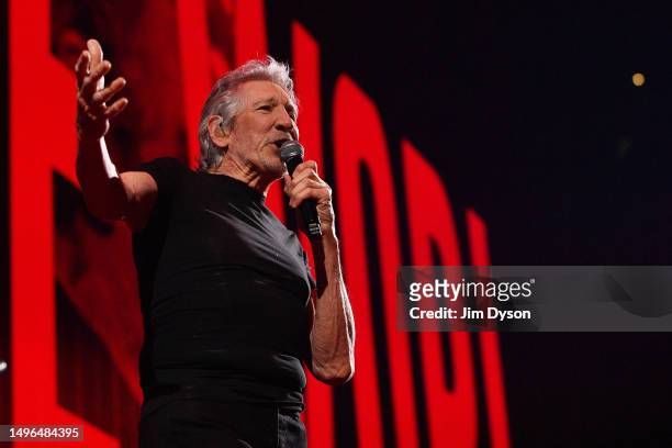 Roger Waters performs on stage at The O2 Arena during the 'This is Not A Drill' tour, on June 06, 2023 in London, England.