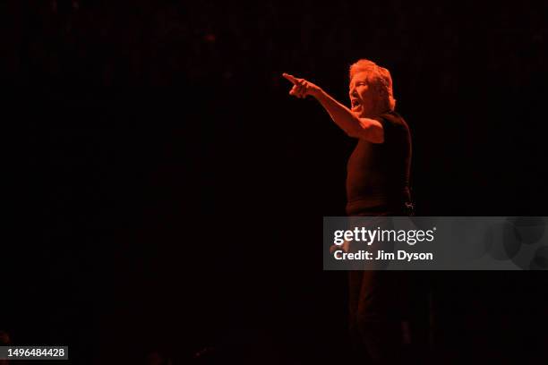 Roger Waters performs on stage at The O2 Arena during the 'This is Not A Drill' tour, on June 06, 2023 in London, England.