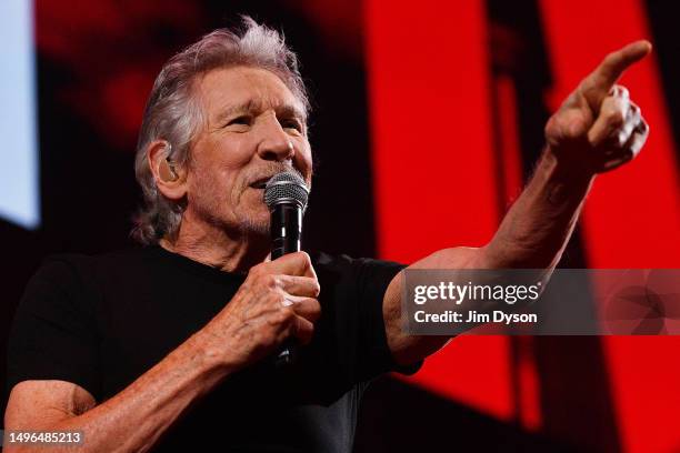 Roger Waters performs on stage at The O2 Arena during the 'This is Not A Drill' tour, on June 06, 2023 in London, England.