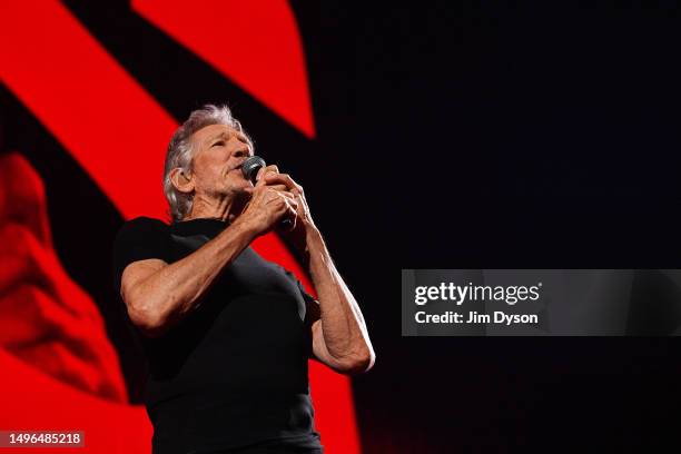 Roger Waters performs on stage at The O2 Arena during the 'This is Not A Drill' tour, on June 06, 2023 in London, England.