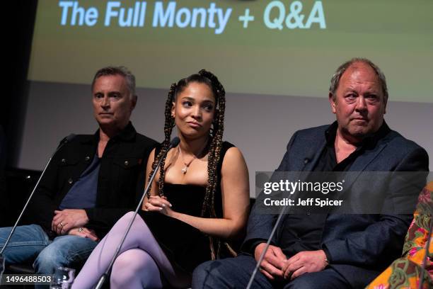 Robert Carlyle, Talitha Wing and Mark Addy take part in a Q+A session following the BFI Preview Screening of "The Full Monty" at BFI Southbank on...