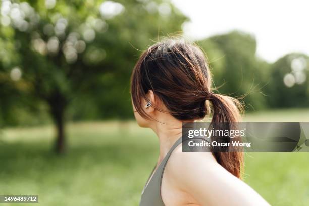 young asian woman - one person running stock pictures, royalty-free photos & images