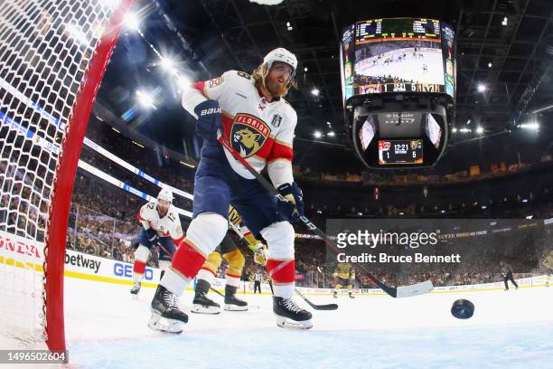 Marc Staal of the Florida Panthers skates against the Vegas Golden Knights in Game Two of the 2023 NHL Stanley Cup Final at T-Mobile Arena on June...
