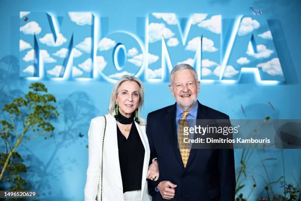 Susan Rockefeller and David Rockefeller Jr. Attend the Party in the Garden at the Museum of Modern Art on June 06, 2023 in New York City.