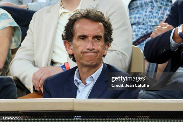 Alexandre Bompard attends the 2023 French Open at Stade Roland Garros on June 6, 2023 in Paris, France.