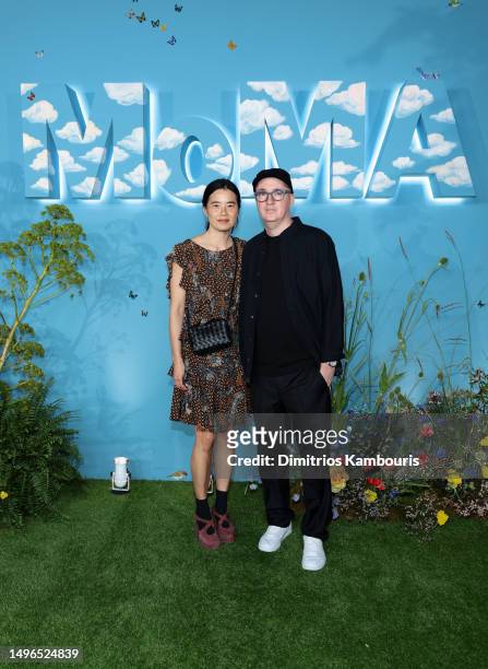 Julia Chiang and KAWS attend the Party in the Garden at the Museum of Modern Art on June 06, 2023 in New York City.