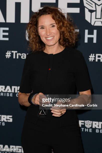 Marie Sophie Lacarrau attends the "Transformers: Rise of the Beasts" Paris premiere at Le Grand Rex on June 06, 2023 in Paris, France.